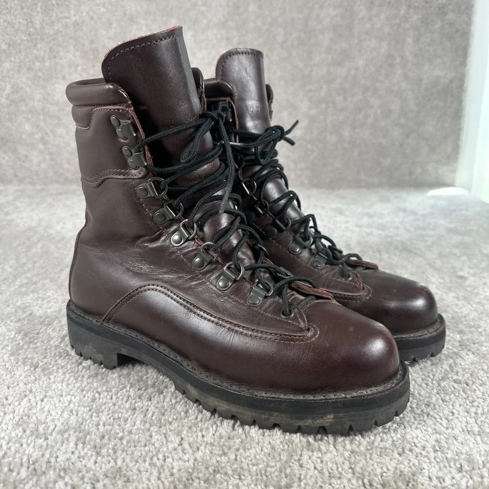 Vintage Danner Men's Yukon Hunting Boots Brown Leather Size 8 D USA Made 60230